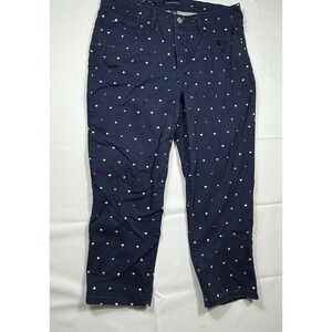 Charter Club Women's Heart Print‎ Cropped Jeans Denim Pants Size 10